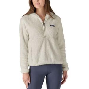 Patagonia Los Gatos Hooded Fleece Pullover jacket sweater birch white